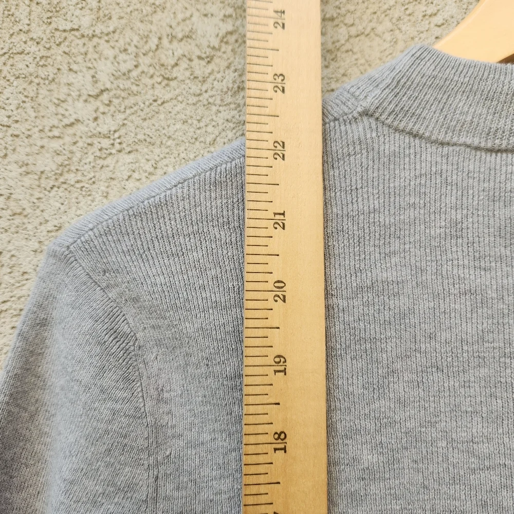 ADRIANO GOLDSHMEID Women's Sweater Medium Gray Wool Blend Pullover Quiet Luxury - Picture 12 of 12